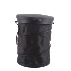 Car Trash Bin Manufacturer - Foldable Polyester Litter Can with Lid