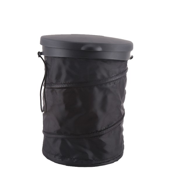Car Trash Bin Manufacturer - Foldable Polyester Litter Can with Lid