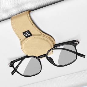 Magnetic Glasses Clip Manufacturer - Suede Leather Universal Bracket