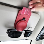 Leather Glasses Clip Manufacturer - Luxury Magnetic Card Storage