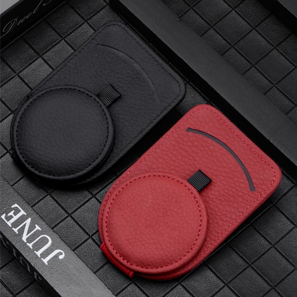 Leather Glasses Clip Manufacturer - Luxury Magnetic Card Storage