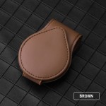 Car Glasses Clip Manufacturer - Water Drop Magnetic Leather Clip