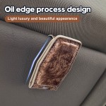 Glasses Clip Manufacturer - Wood Grain Leather Sunshade Ticket Clip