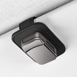 Glasses Clip Manufacturer - Luxury Zinc Alloy Leather Ticket Clip