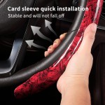 Steering Wheel Cover Manufacturer - Retro Wood Grain Card Type