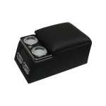 Armrest Box Manufacturer - Black Universal LED USB Console