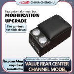 Armrest Box Manufacturer - Black Universal LED USB Console
