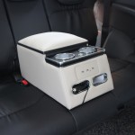 Armrest Box Manufacturer - Black Universal LED USB Console