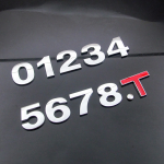 Car Stickers Manufacturer - High 50mm 3D Chrome Letters