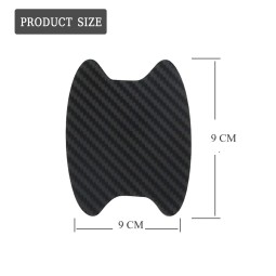 Car Stickers Manufacturer - 4pcs Black Carbon Fiber Protective