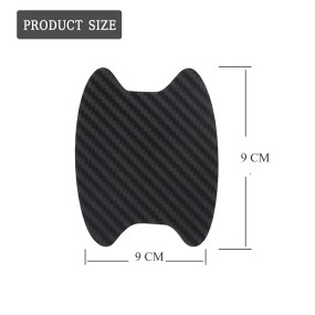 Car Stickers Manufacturer - 4pcs Black Carbon Fiber Protective