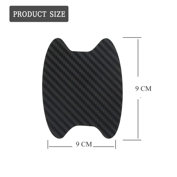 Car Stickers Manufacturer - 4pcs Black Carbon Fiber Protective