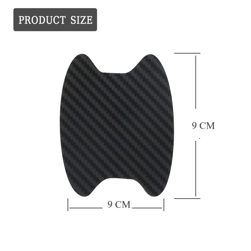 Car Stickers Manufacturer - 4pcs Black Carbon Fiber Protective