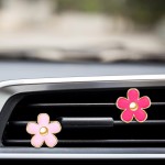 Air Vent Clip Manufacturer - Dashboard Red Pink Daisy Flower