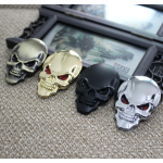 Metal Car Sticker Manufacturer - 3D Crossbones Zinc Alloy Emblem