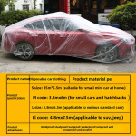 Car Cover Manufacturer - Universal Transparent Waterproof PE
