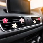 Air Vent Clip Manufacturer - Dashboard Red Pink Daisy Flower