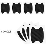 Car Stickers Manufacturer - 4pcs Black Carbon Fiber Protective