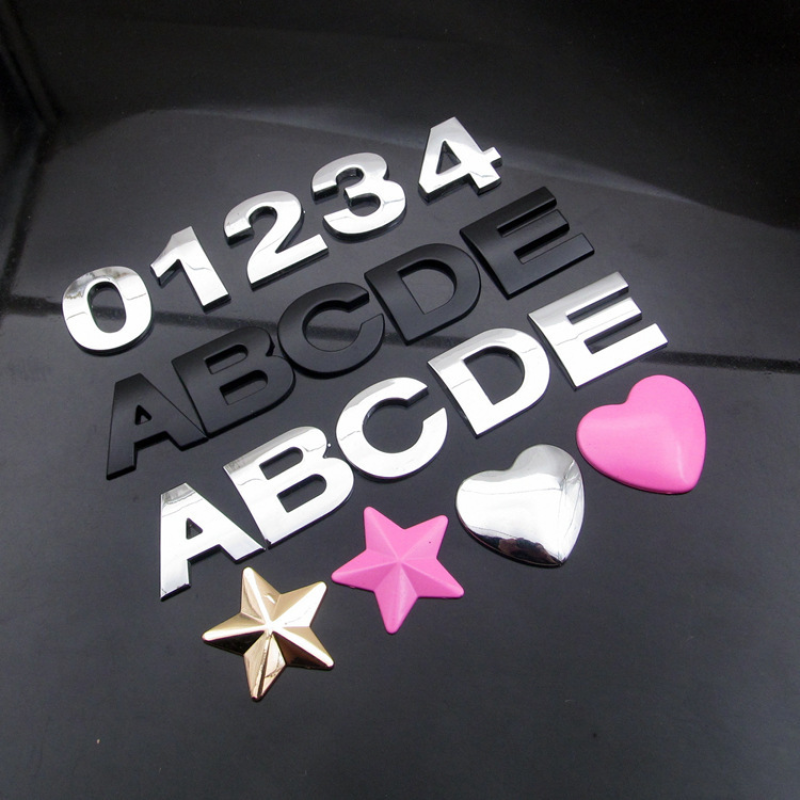 Car Stickers Manufacturer - High 50mm 3D Chrome Letters
