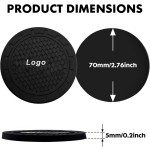 Car Coasters Manufacturer - 2pcs Custom Logo Anti-Slip