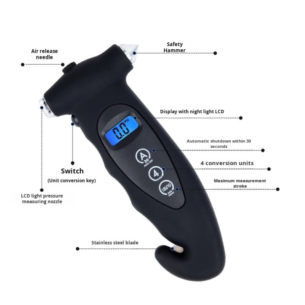 Tire Pressure Gauge Manufacturer - High Precision 5-in-1 Digital