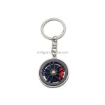 Keychain Manufacturer - Custom Logo Rotatable Metal Keyring
