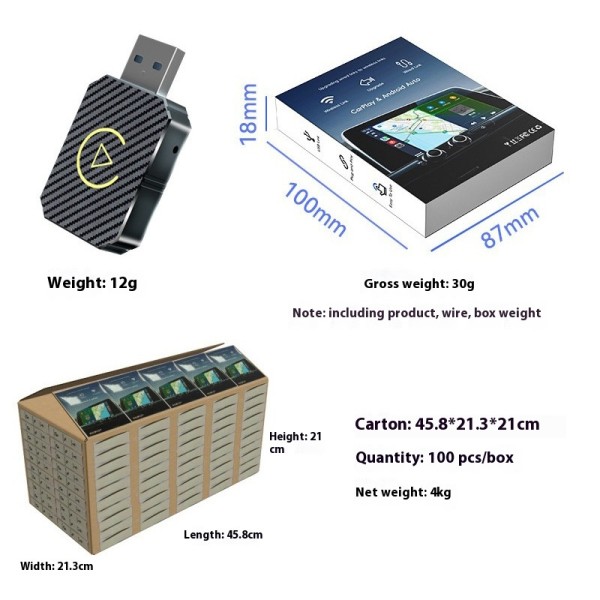 Carplay Adapter Manufacturer - 2025 Mini 2-in-1 Universal
