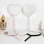Hand Pocket Makeup Mirror Manufacturer - Custom Logo Heart Shaped Plastic Creative