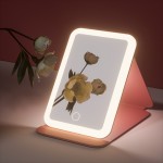 LED Desktop Mirror Factory - Portable Custom Logo LED 3 Color Touch Screen USB