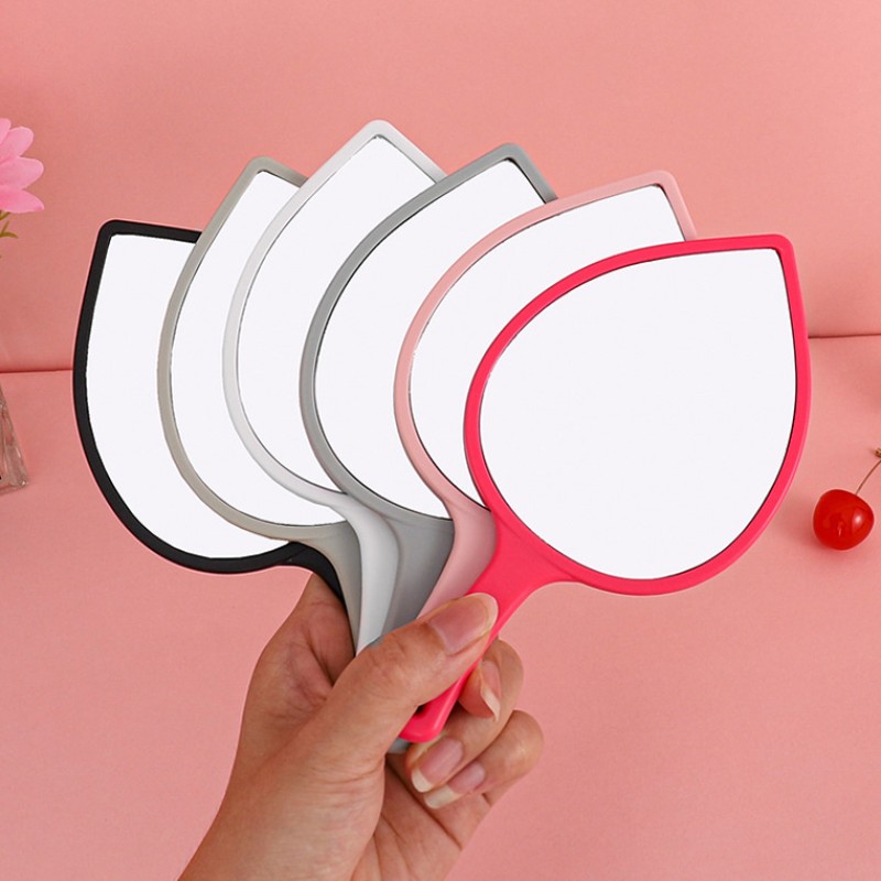 Handheld Mirror Manufacturer - Custom Logo Leaf Shape Portable Mini Pocket Travel