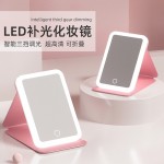 LED Desktop Mirror Factory - Portable Custom Logo LED 3 Color Touch Screen USB