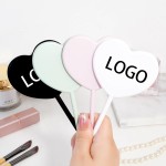 Hand Pocket Makeup Mirror Manufacturer - Custom Logo Heart Shaped Plastic Creative