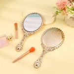 Handheld Makeup Mirror Manufacturer - OEM Custom Vintage Gold Plated Plastic