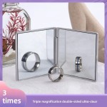 Pocket Cosmetic Mirror Factory - Portable Folding Double Sided Mini Gilded Plated Rose