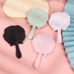 Handheld Mirror Supplier - Wholesale Portable Plastic Gold Plating Rose Shaped