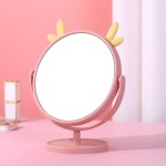 Tabletop Mirror Manufacturer - Portable Cute Cartoon Small Round Cat Plastic Elegant