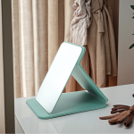 Pocket Vanity Mirror Supplier - Portable Leather Folding Square Easy Carry Multi Color