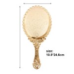 Handheld Makeup Mirror Manufacturer - OEM Custom Vintage Gold Plated Plastic