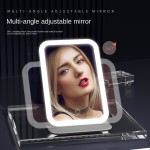 LED Desktop Mirror Supplier - Hot Sale Portable Rotating Magnetron Foldable Light Filled