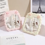 Desktop Makeup Mirror Supplier - Portable Cute Table Plastic Single Sided Folding