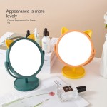 Tabletop Mirror Manufacturer - Portable Cute Cartoon Small Round Cat Plastic Elegant