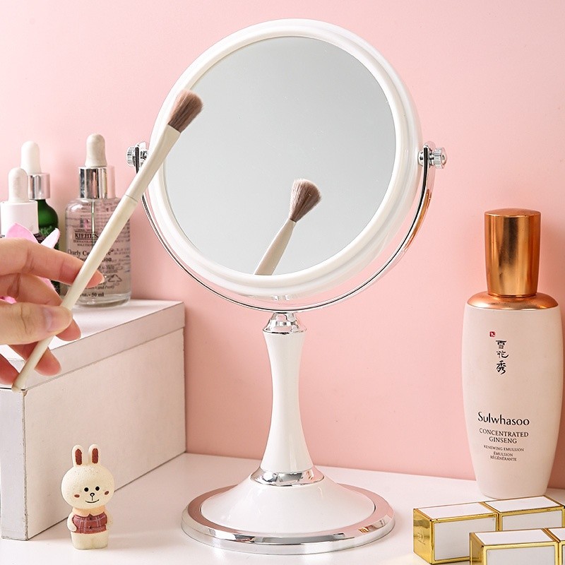 Desktop Vanity Mirror Factory - Luxury Vintage Double Sided Magnification Plastic Frameless
