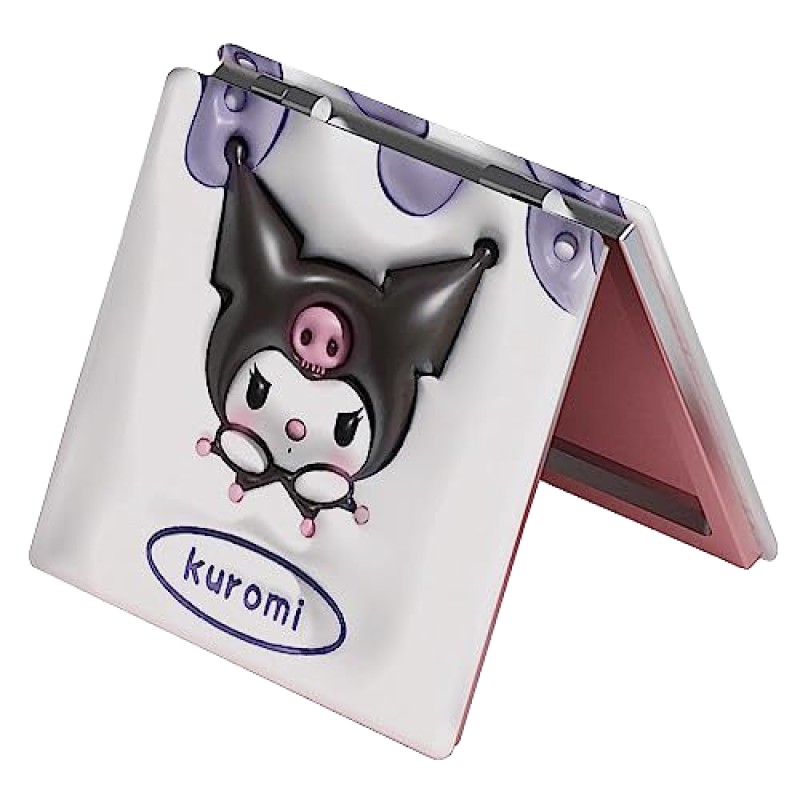 Mini Makeup Mirror Manufacturer - New PU 3D Cartoon Design Portable Double Sided Square