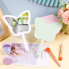 Handheld Mirror Factory - Hot Sales Plastic Custom Logo Large Size Butterfly