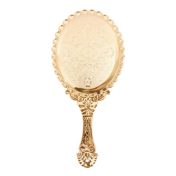 Handheld Makeup Mirror Manufacturer - OEM Custom Vintage Gold Plated Plastic