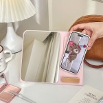 Desktop Mirror Supplier - Luxury Leather Personalized with Mobile Phone Stand Folding