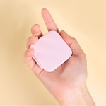 Pocket Makeup Mirror Manufacturer - Custom Logo Mini Double Sided Folding Plastic Square