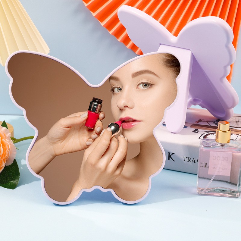 Desktop Makeup Mirror Factory - Customized LOGO Personalized Folding Large Size Butterfly