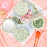 Makeup Mirror Manufacturer - Custom Logo Portable with Comb Folding Pocket Hairbrush
