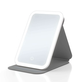 LED Desktop Mirror Supplier - Hot Sale Portable Rotating Magnetron Foldable Light Filled